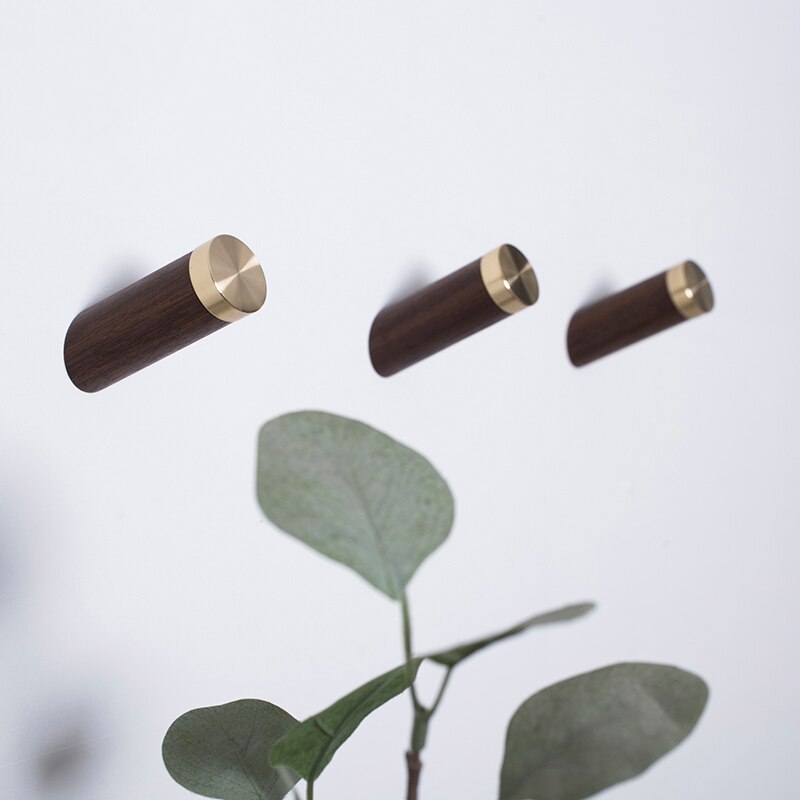 Appendiabiti da salotto in stile giapponese in legno di design unico in ottone