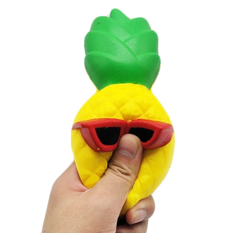 Kawaii Sunglasses Pineapple Squishy Simulation Bread Slow Rising Squeeze Toy Stress Relief for Kid fun