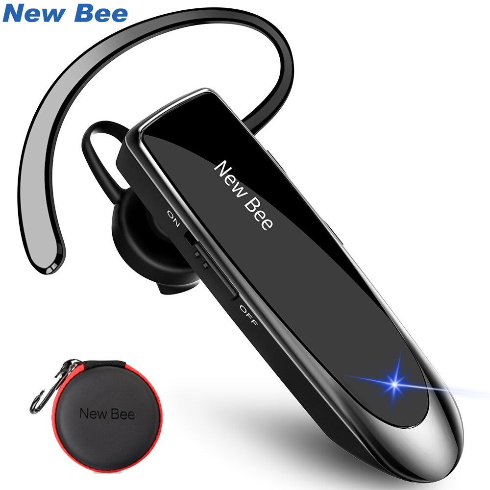 Bee Bluetooth Headset V5.0 Oortelefoon 24H Gesprekstijd Draadloze Handsfree Oortelefoon Met CVC6.0 Noise Cancelling Microfoon Voor Telefoons