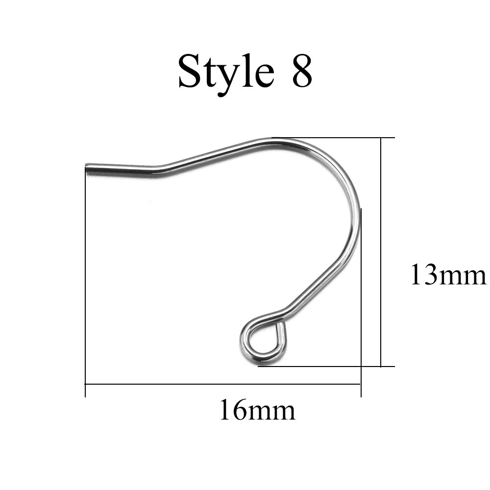 50 unids/lote de ganchos para pendientes de acero inoxidable hipoalergénicos para hacer joyas, gancho para la oreja, pendientes Diy, cierres para pendientes, accesorios: YELLOW