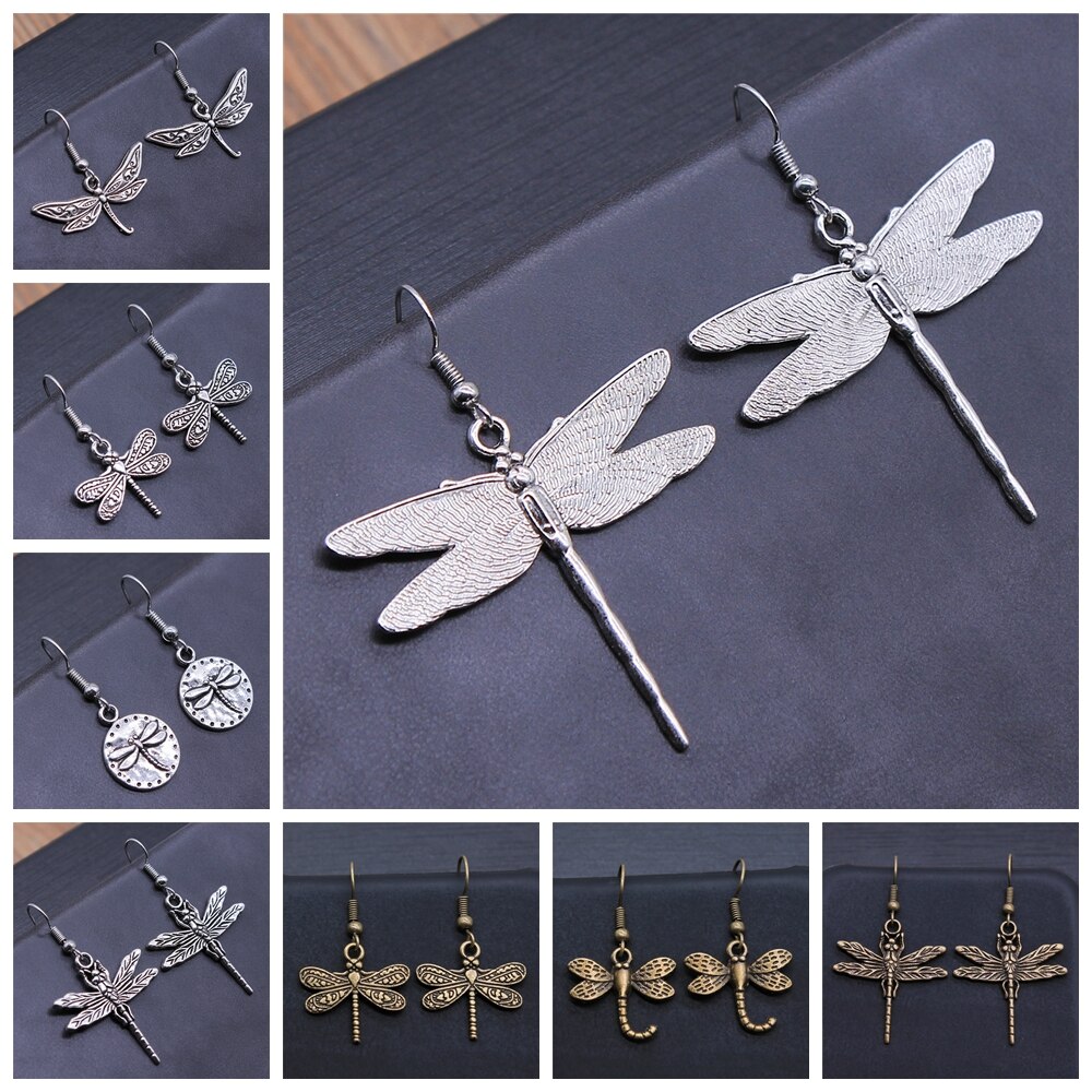 Vintage Dangle Dragonfly Oorbellen Lange Earring Zomer Stijl Voor Meisjes Vrouwen Sieraden