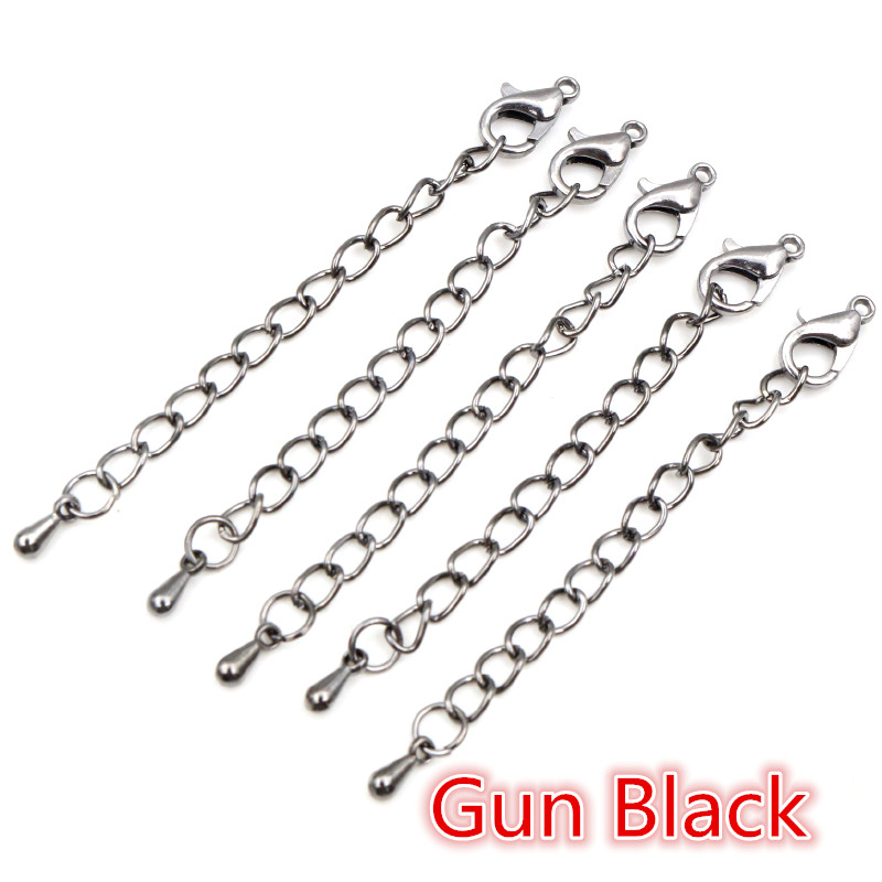 10Pcs 50 70Mm Gold Verzilverd Uitgebreide Uitbreiding Tail Chain Kreeft Sluitingen Connector Voor Diy Ketting Sieraden Maken bevindingen: M / YELLOW