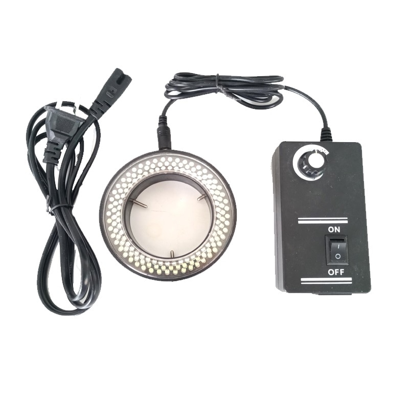 Verstelbare 144 LED Ring Light Lamp 6500 k 90 v-240 v Voor Industriële Stereo Trinoculair Verrekijker Microscoop Digitale video Camera