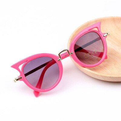Koreaanse Mode Mannen En Vrouwen Baby Cat 'S Eye Zonnebril Uv-bescherming Kinderen Zonnebril Cross-Border Kids Zonnebril mode: Rose red