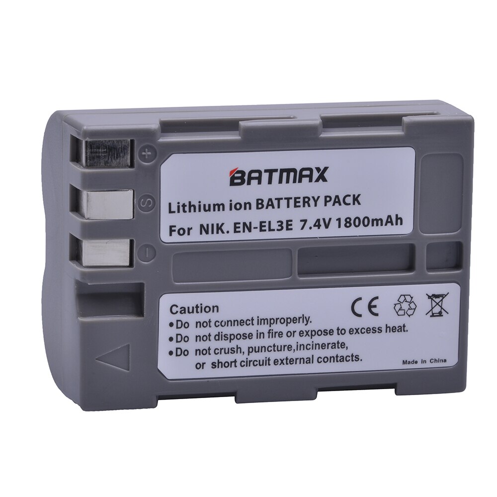 1Pc 1800mAh EN-EL3e EN EL3e batería de cámara para Nikon EN-EL3e y Nikon D50, D70, D70s, D80, D90, D100, D200, D300, D300S, D700