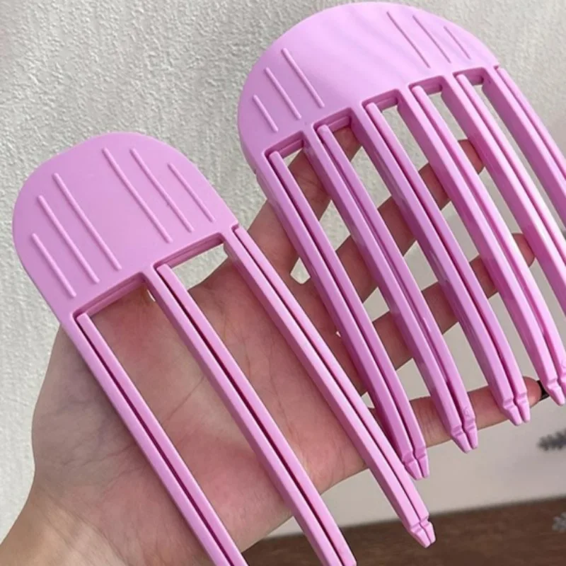 Criar penteados fofos grampos de cabelo feminino plástico curling franja pente raízes de cabelo volumizing hairpin conveniente acessórios para o cabelo