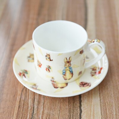 Bone china kaffekop og underkop engelsk eftermiddagste sæt rød te kop dessert ideer: Stil b
