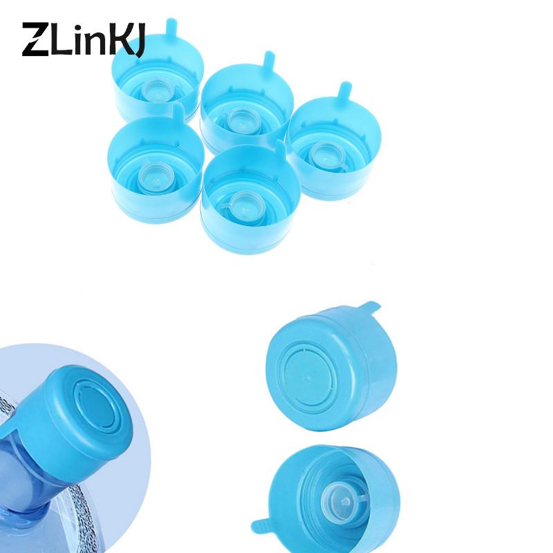 5Pcs/lot 5 Gallon Water Bottle Snap On Lids Non Spill Reusable Replacemet Water Bottle Caps Anti Splash Peel Off Tops