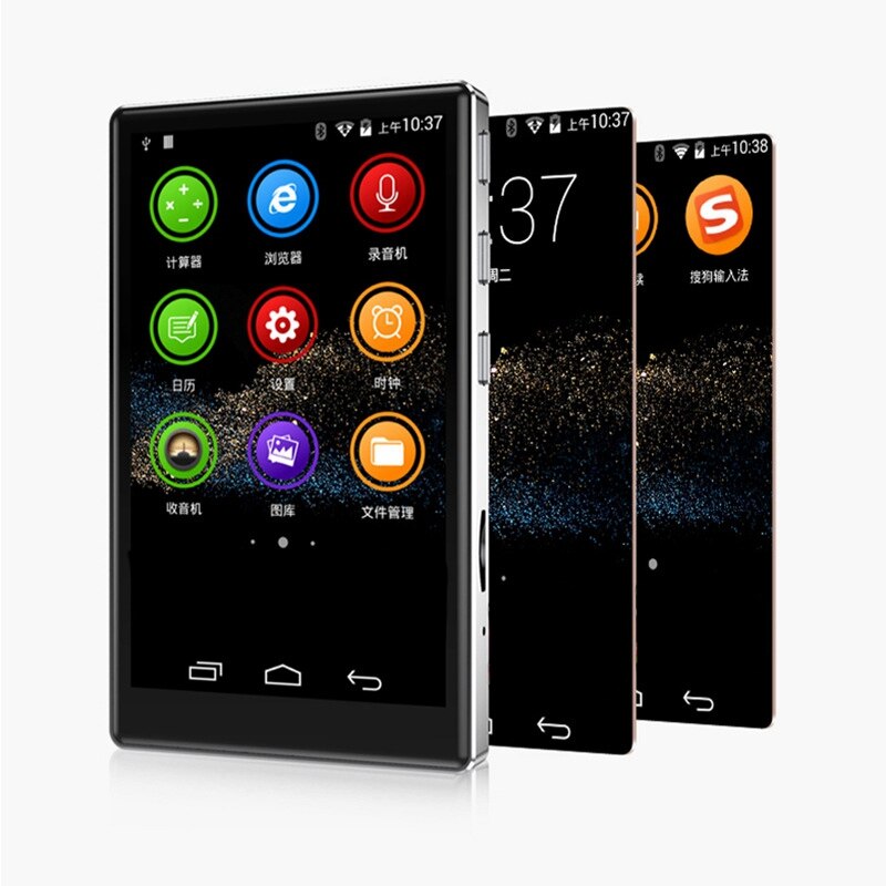 MOOL 4 Inch Full Screen HD MP4 Player WiFi Android 6.0 MP3/4 2+16GB Bluetooth 5.0 Contact Music Player FM Radio