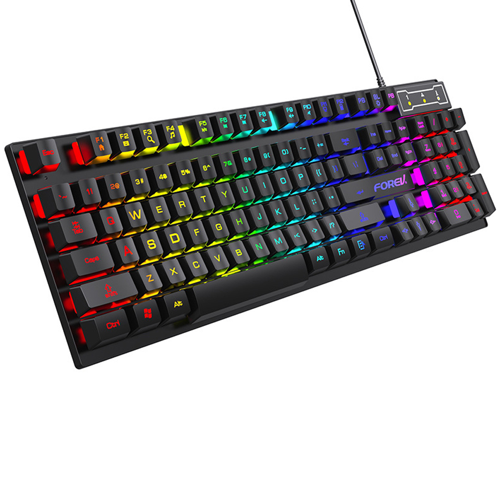 Mechanical Keyboard Wired Gaming Keyboard 104 Keys RGB Backlit LED Receiver for Laptop Desktop Ergonomics Keycap PC Accessories: Olive