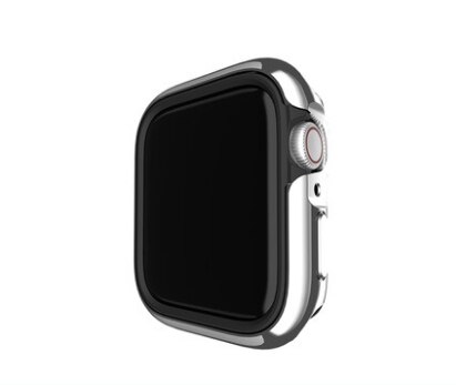 Switcheasy voor apple watch 5/6 4 roestvrij staal, aluminiumlegering, iphone-hoesje, metaal, zacht 40/44 mm anti-slip, mannen en vrouwen.: Zilveren kast / 44mm
