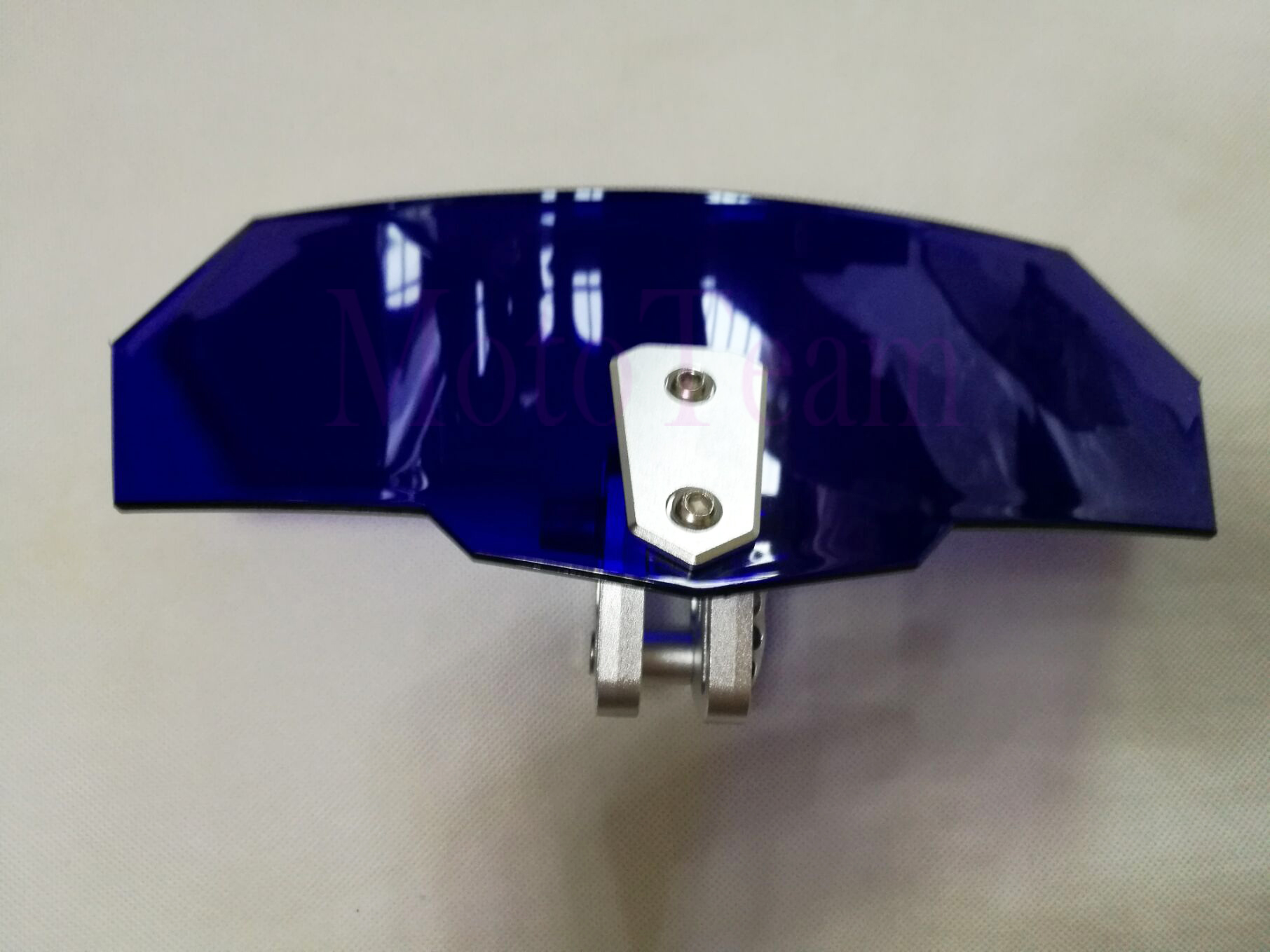 For Honda For Yamaha KTM BMW Ducati Universal Adjustable Windshield Screen Extension Deflector Moto Spoiler Wind Deflector: Blue