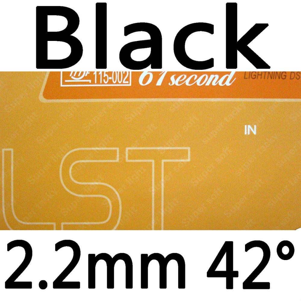 61second Lightning DS LST Super tacky pimples in Table Tennis Rubber With Sponge: black 2.2mm H42