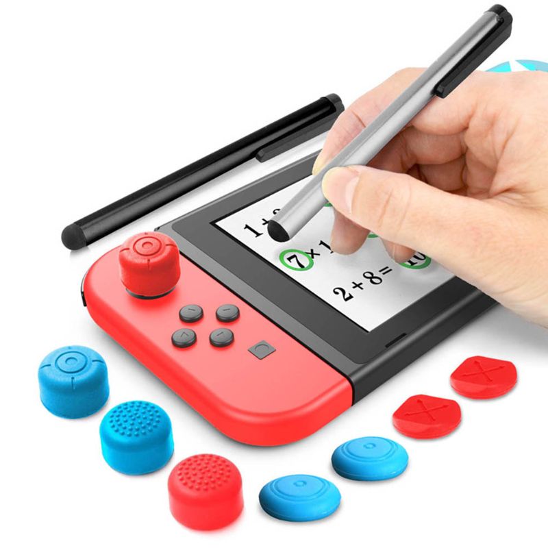 1Set Capacitive Screen Touch Pen Digital Stylus Pen Silicone Head Pencil for Nintend Switch/lite Game Console Accessories