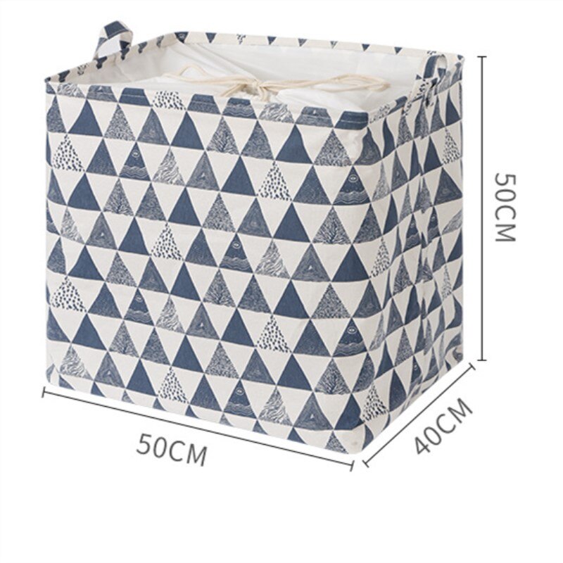 Fabric Folding Storage Basket Laundry Box Rectangle Tightable Organizer Clothes Underwear Toy Quilt Large