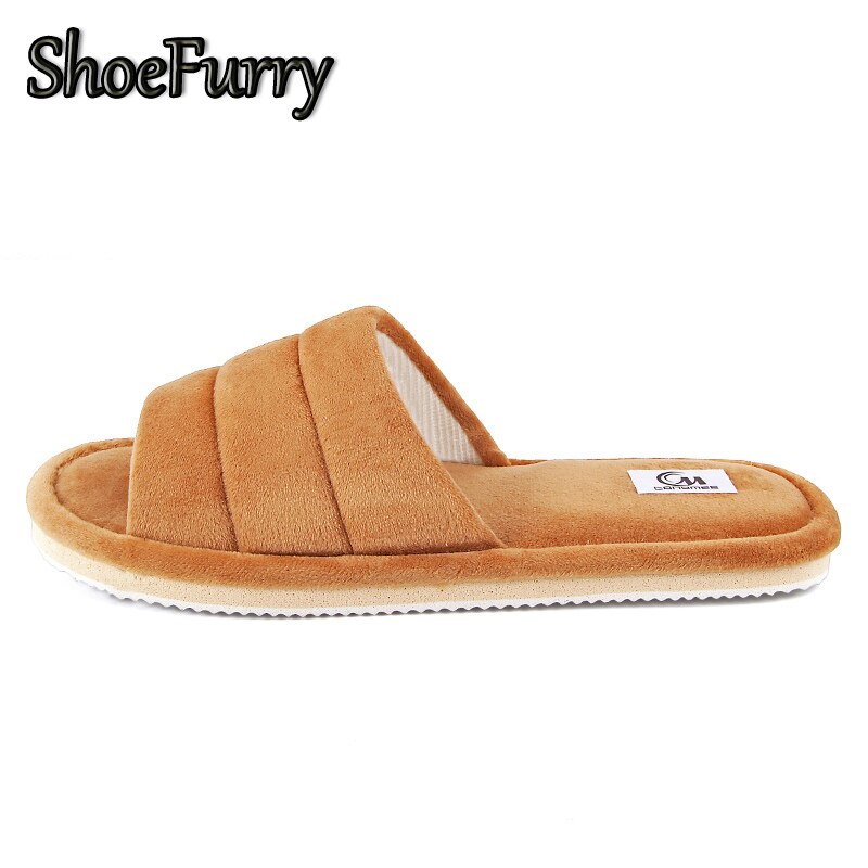 ShoeFurry Winter Mannen Casual Schoenen Thuis Slippers Zachte Pluche Warme Katoenen Schoenen Mannelijke Indoor Slippers Huis Harige Slippers Big Size