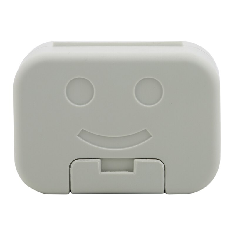 Styl skandynawski mydło pudełko z pokrywką zamknięte podróży przenośne pudełko mydło domu łazienka pudełko na mydło: Smiley zielony