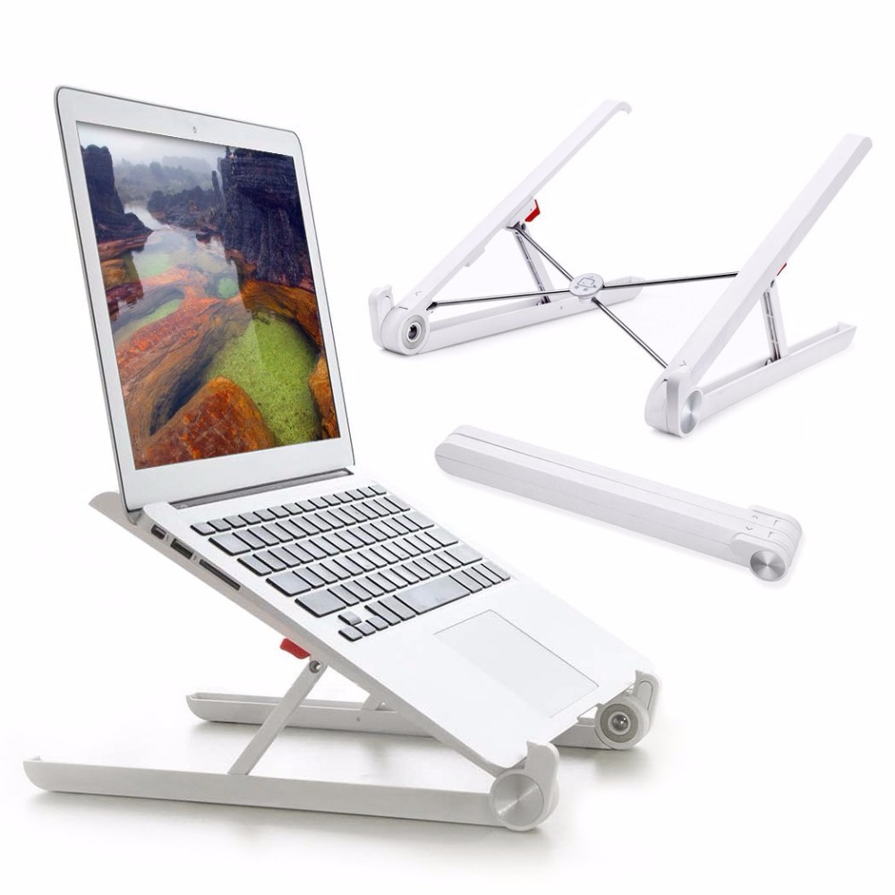 Opvouwbare Draagbare Laptop Stand Twee Hoogtes Verstelbare Desktop Verhoog Notebook Cooling Houder Voor Macbook 11-15.6 Inch