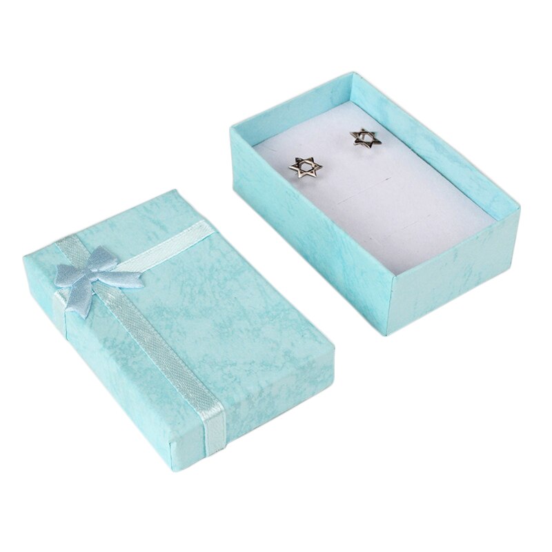 Scatola per anelli scatola per collana scatola per ciondoli di carta organizzatore per collana scatola per orecchini contenitore per piccoli accessori: Light Blue