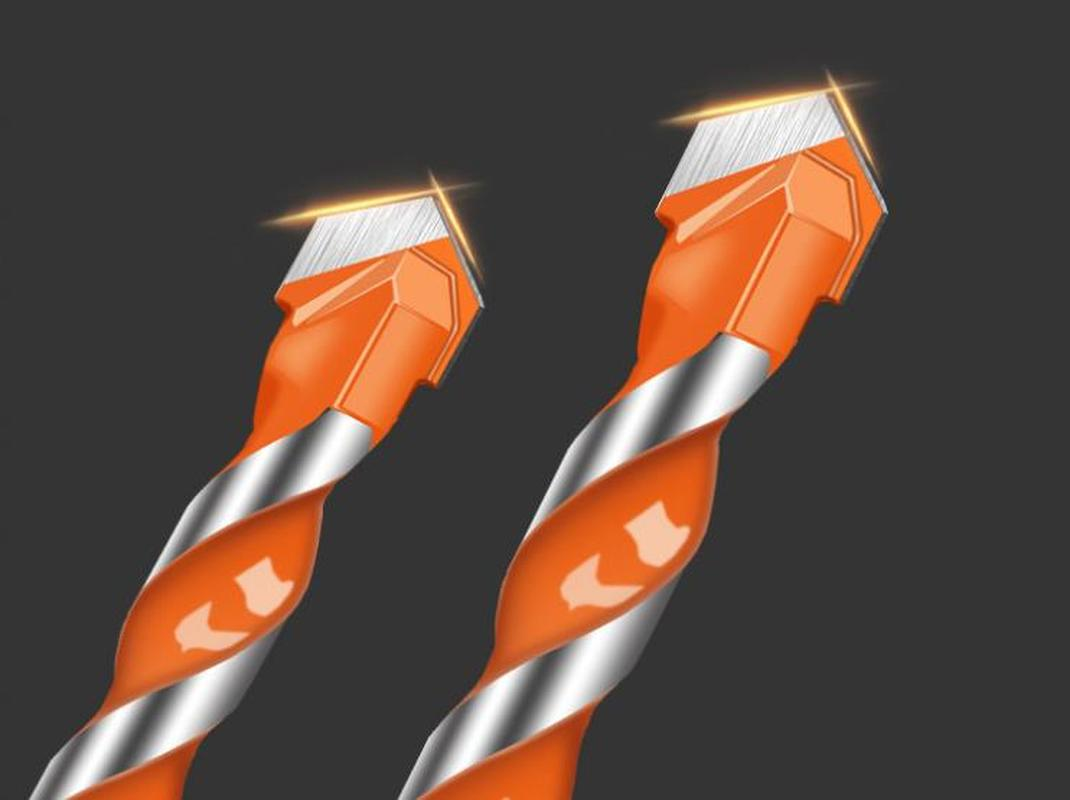 5/10 pièces Triangle fileté tungstène acier mur carrelage béton foret ménage marbre Overlord diamant main perceuse électrique