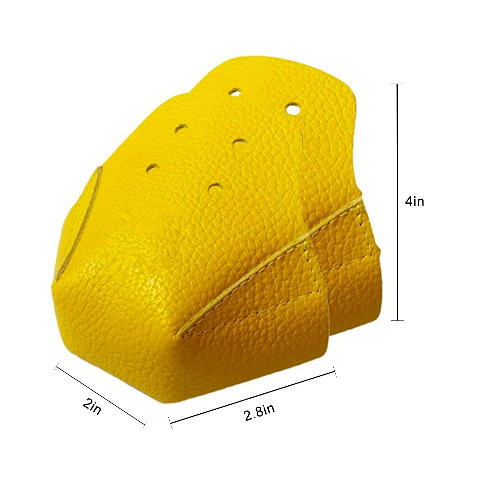 1 Pair Toe Cap Guards Protectors PU Leather Roller Skate Toe Cap Protectors With 4 Holes For Roller Skate Outdoor Training Gym: Yellow