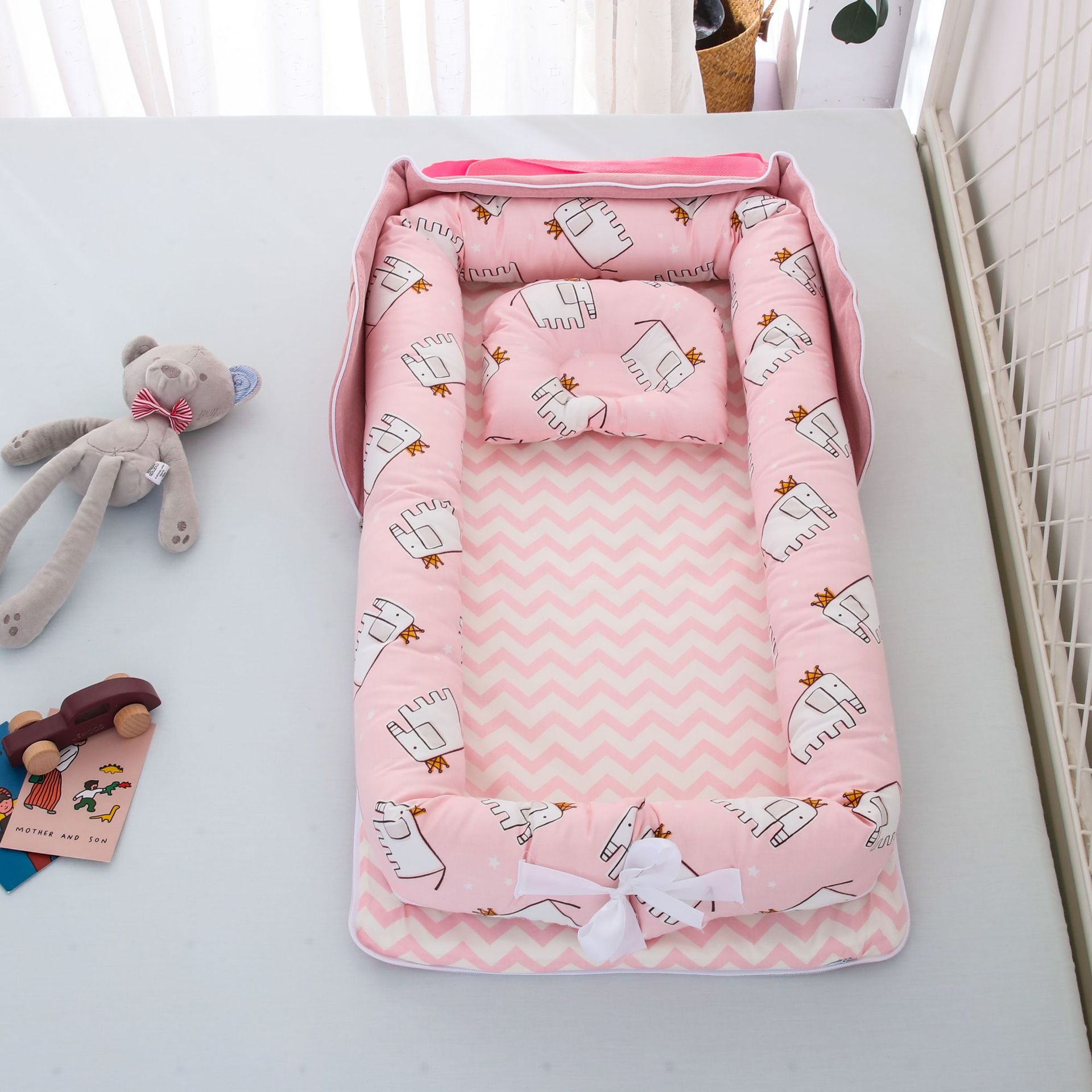 Portable Baby Bed For Boys Girls Travel Bed Infant Cotton Cradle Crib Baby Bassinet Multifunction Foldable Newborn Bed Babynest: A9