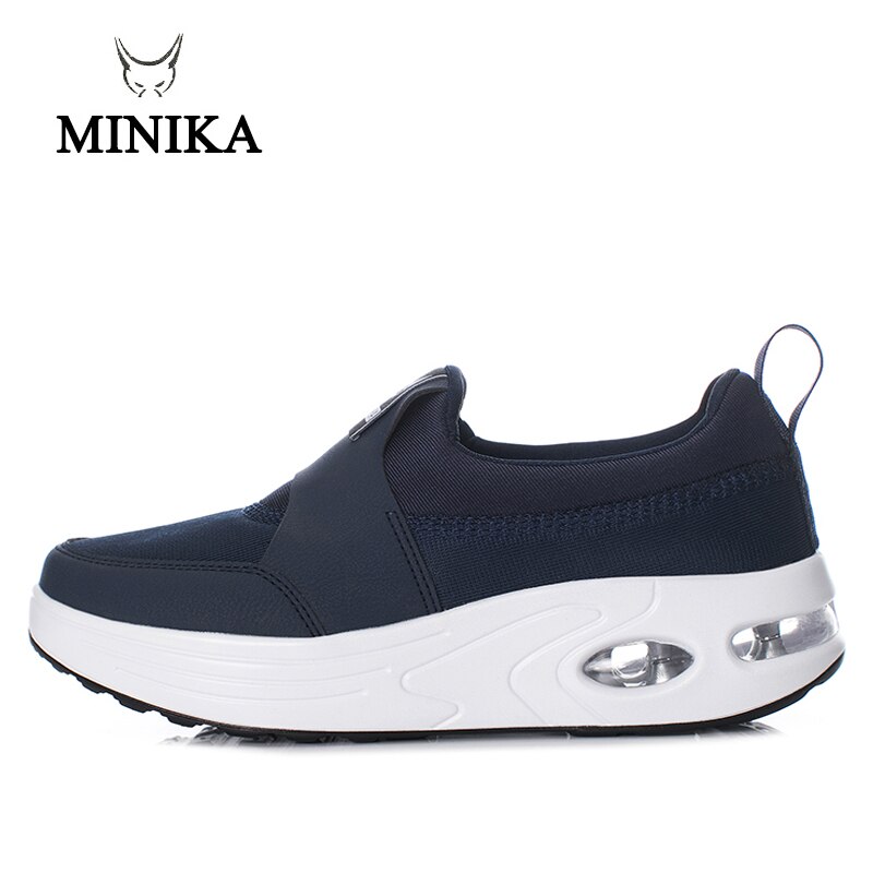 Slip-on Swing Shoes Women Minika Shoes Air Cushion Sport Shoes Sneakers Women Heigh Increasing Outdoor Zapatos Mujer Deportivos