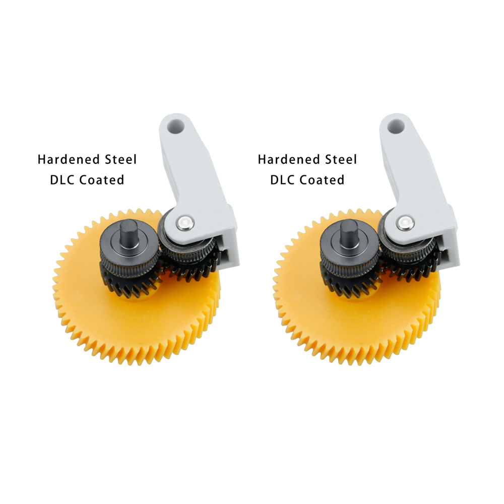 Upgrade Hardened Steel Extruder Gear Assembly For Bambu Lab P1S P1P X1 Carbon X1C 3D Printer Nickel Plating Wear-resisting: WHITE