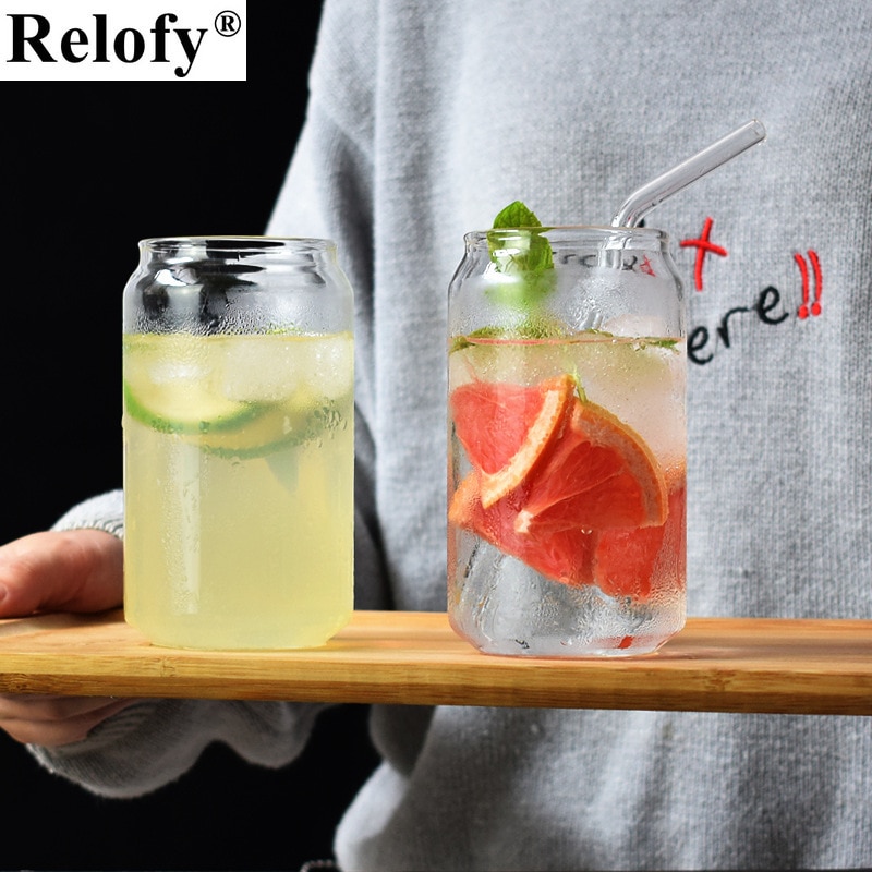 Taza de Coca Cola de vidrio de 380ml, taza familiar para café, refresco helado, cocina, zumo, leche, flores, vaso transparente, utensilio para beber agua