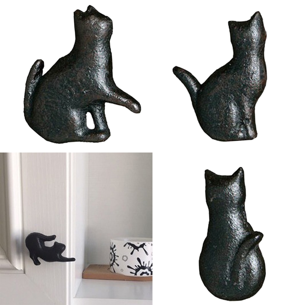 4x katte skab skuffeknap køkkenskab dør træk garderobe støbejerns håndtag børn kommode knapper