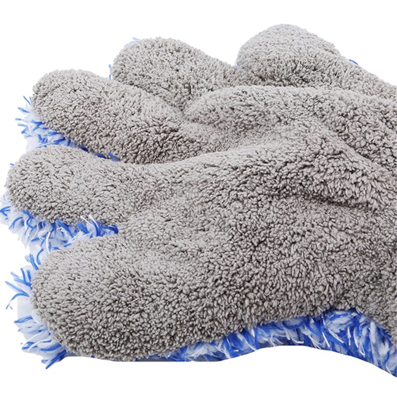 Auto Reinigung Handschuhe Korallen Vlies Auto Waschen Reiniger 5 Finger Fausthandschuh Resorbierbaren Auto Handschuh Reinigung Pflege Werkzeuge
