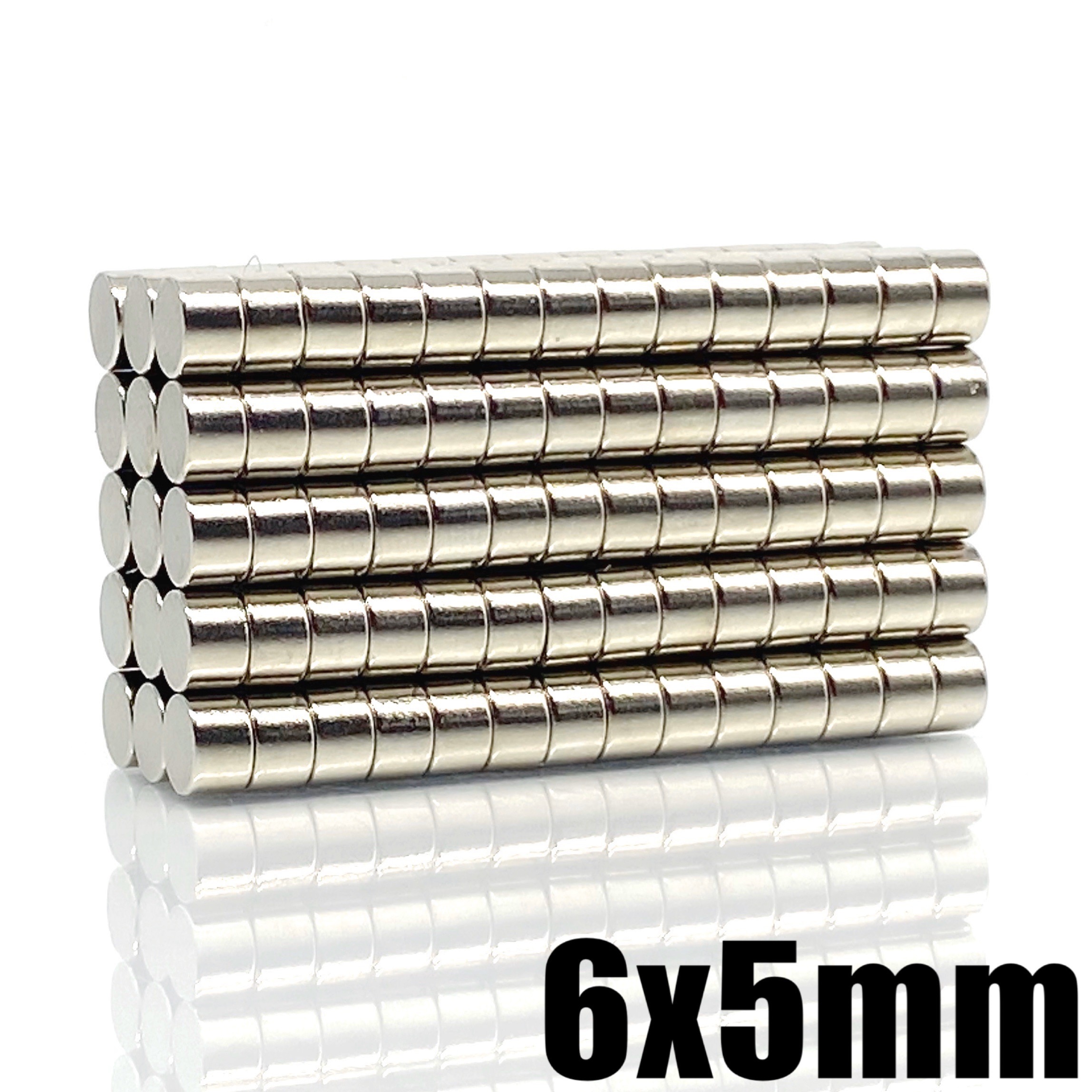 20/50/100/200/500 Stuks 6X5 Mm Zeldzame Aarde Neodymium Magneten 6Mm X 5 Mm Super Krachtige Sterke Magneten 6X5 Mm Kleine Ronde Diameter 6*5 Mm