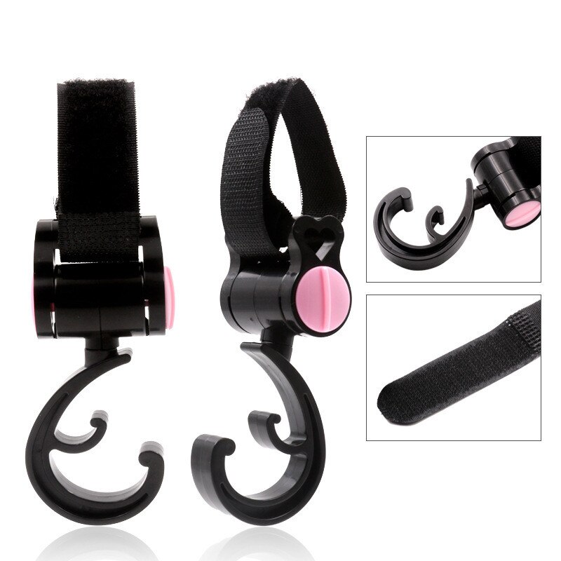 2 Stks/set Baby Hanger Baby Zak Wandelwagen Haken Pram Draaien 360 Graden Baby-autozitje Accessoires Kinderwagen Organizer