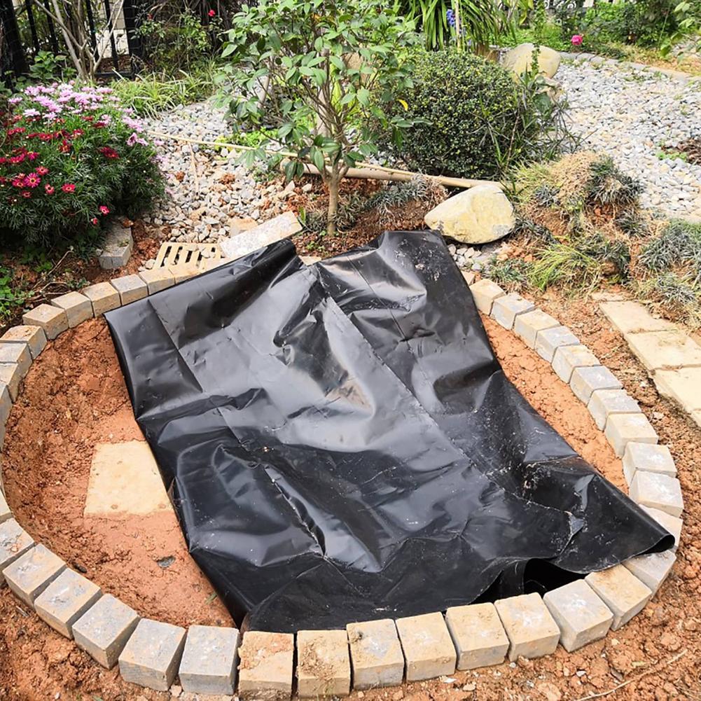 3.1x4 M HDPE Pond Liner Folding Heavy Duty Durable Water Pool Liner Waterproof Membrane Folding Sewage Tank Black Geomembrane
