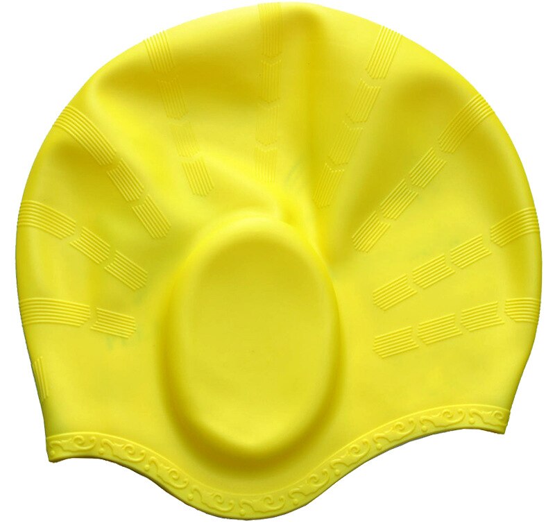Elastic Waterproof PU Fabric To Protect Ears Adult Swimming Cap Men Waterproof Swimming Pool Cap Earmuffs