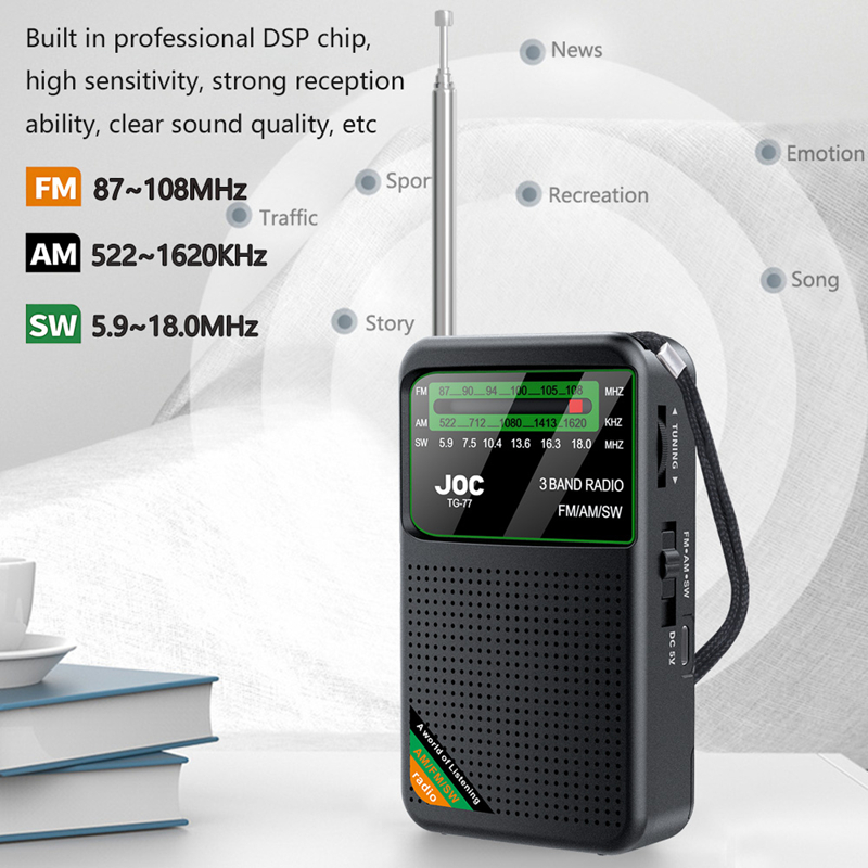 Xiaomi Full Band Radio Radio portatile Am Fm Sw Radio multifunzione Eccellente ricevitore Radio a transistor con altoparlante