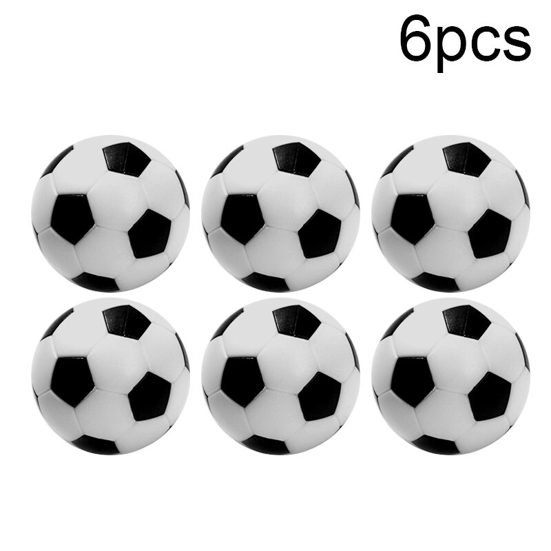 6 Pcs Mini Footballs Plastic Ball Table Top Soccer Game Replacement Black White BM88: Default Title