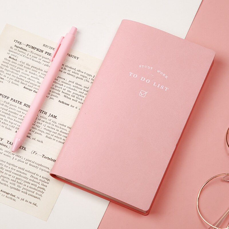 PU Leather to Do List Notebook Schedule Book Diary Weekly Planner Notepad School Office Supplies Kawaii Stationery