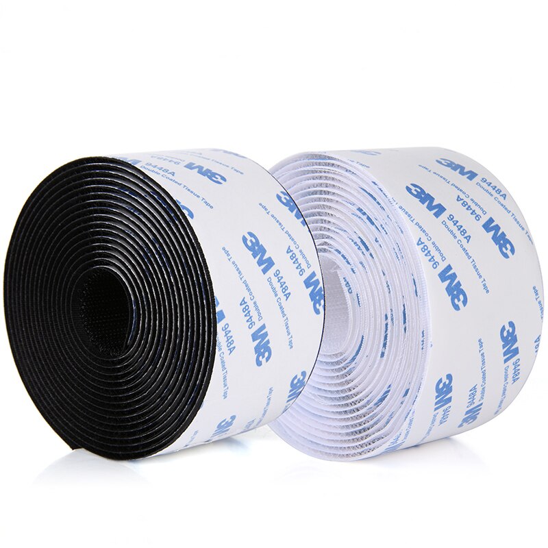 100CM/Pairs 16/20/25/30/38/50/100MM Magic Velcro Tape with Glue for DIY