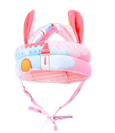 Berretto per bambino cappello protettivo anticollisione casco di sicurezza per bambini morbido e confortevole sicurezza e protezione della testa-regolabile: pink