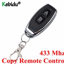 Universal 433Mhz RF Remote Control Copy 4 Channel Cloning Duplicator Key Fob A Distance Learning Electric Garage Door Controller