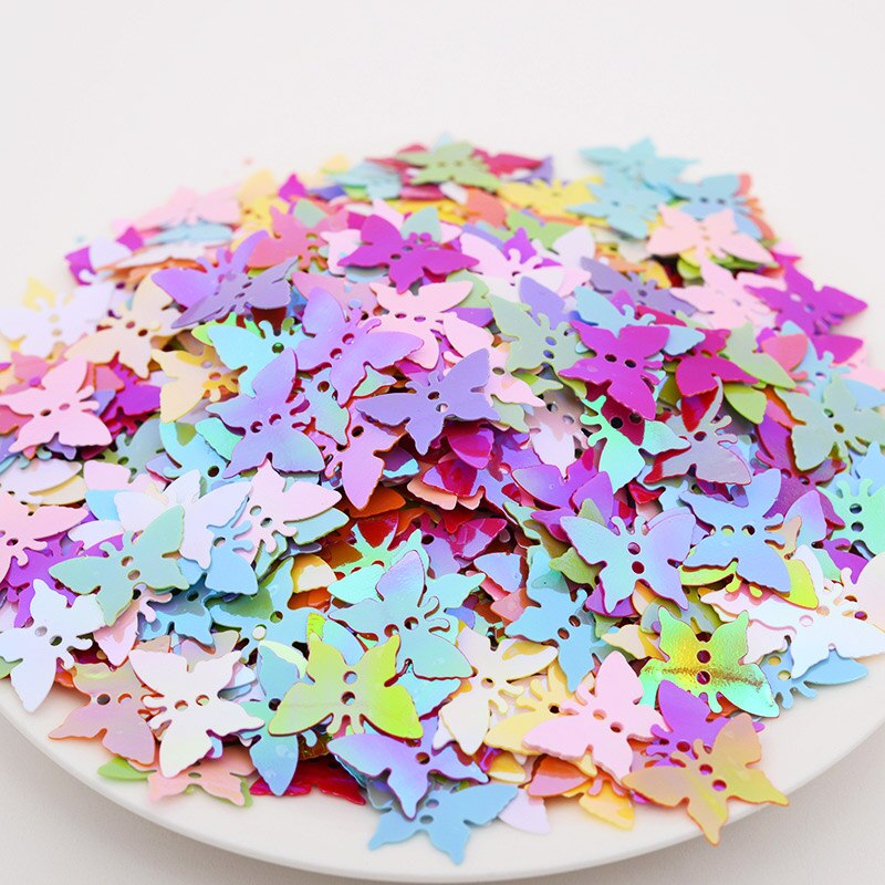13mm Kleine Vlinder Sequin Nail Makeup Kleding Kleding Handgemaakte Materiaal Wedding Party Decoratie Materiaal JJ353: Mix