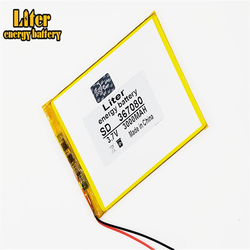 367080 3.7V 3000mah 357080 Lithium polymer Battery with Protection Board For 7 inch Tablet PC