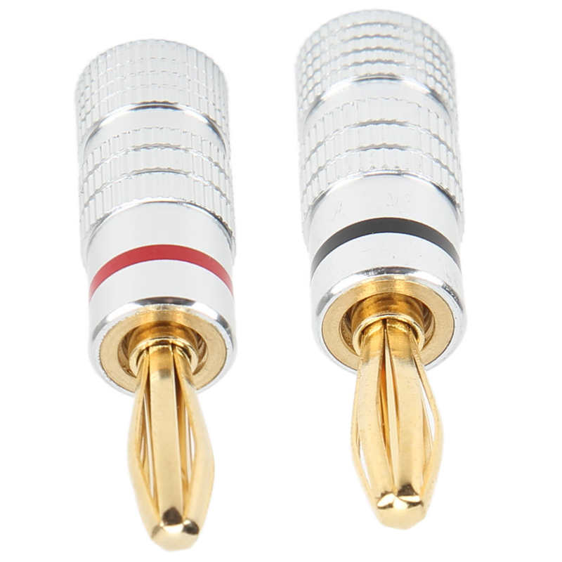 Straight Speaker Connectors Banana Plugs for Audio Video Receiver