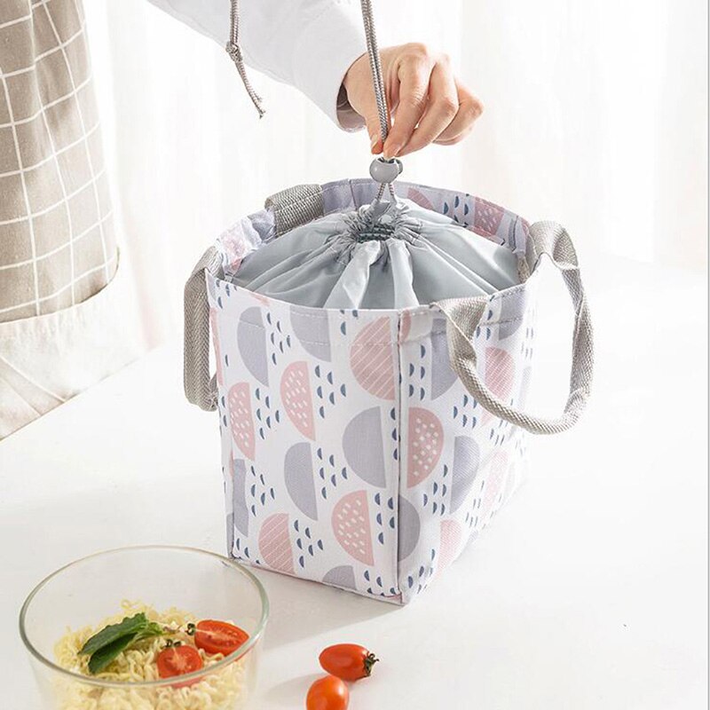 Draagbare Lunch Tas Thermische Geïsoleerde Lunch Box Tote Koeltas Bento Pouch Lunch Container School Food Storage Tassen Unisex