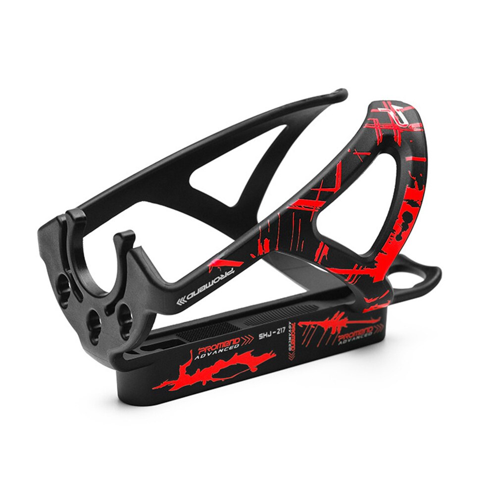 Ultralight bicycle bottle cage nylon fiber mountain bike road bike bottle cage bicycle outdoor riding bottle cage accessories: Black red