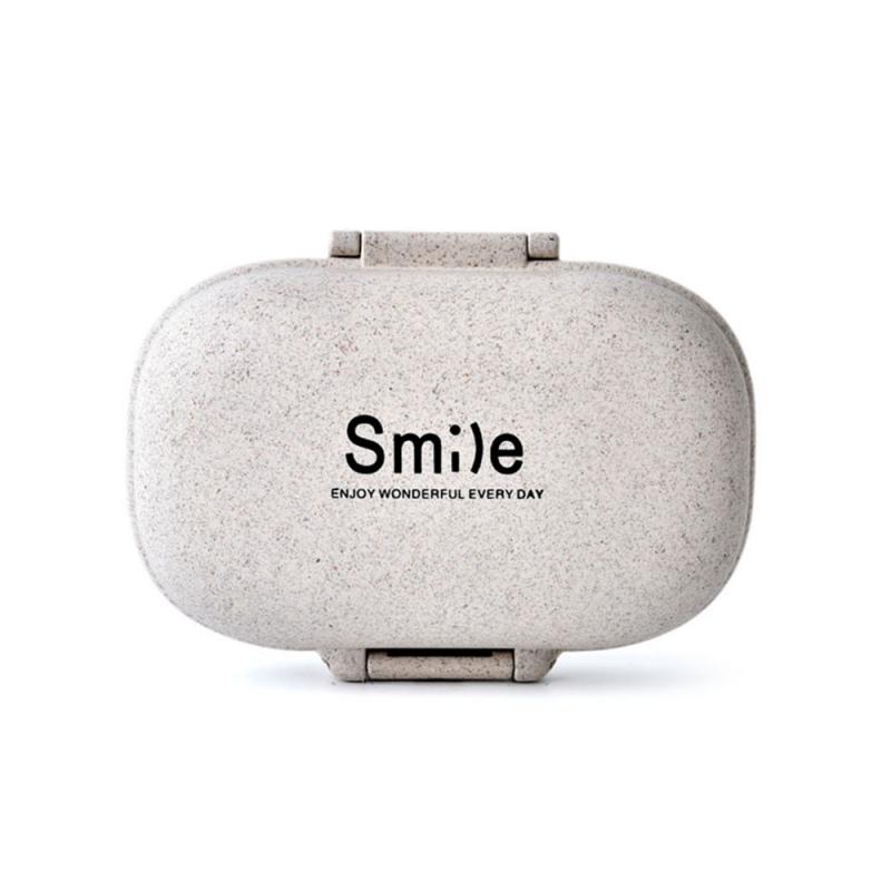 1 Pc Mini Pil Drug Stash Box Draagbare Tarwesteel Seal Pil Gevallen Flacon Container Milieubescherming: 02