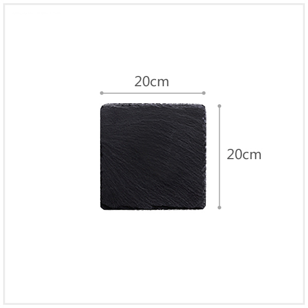 Black Natural Stone Plate Cutting Board Steak Posing Ornaments Photography Decoration Sushi Food Photo Background Shooting Props: VIOLET/紫罗兰