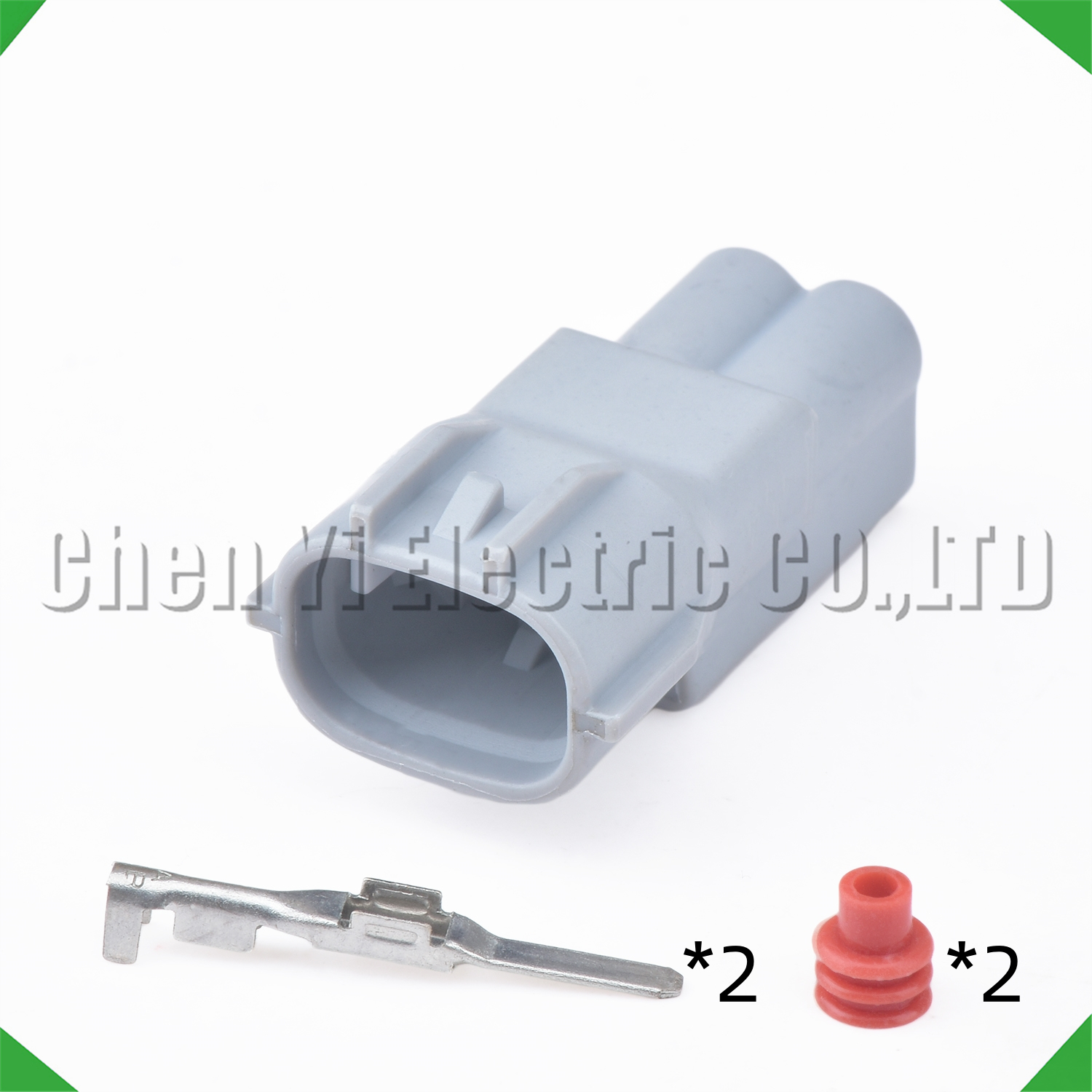 Conector automático de 2 pines, Base de luz T10 T15, enchufe de bombilla halógena, soporte de lámpara, enchufe de arnés de cables 8161512590 7223-1324-40 90075-60001: Verde militar