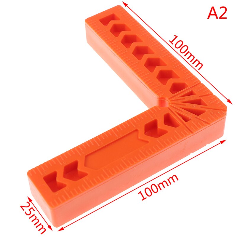 1pc Right Angle 90 Degrees L-Shaped Auxiliary Fixture Woodworking Positioning Ruler: Red